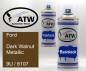Preview: Ford, Dark Walnut Metallic, 9U / 6107: 400ml Sprühdose + 400ml Klarlack - Set, von ATW Autoteile West.
